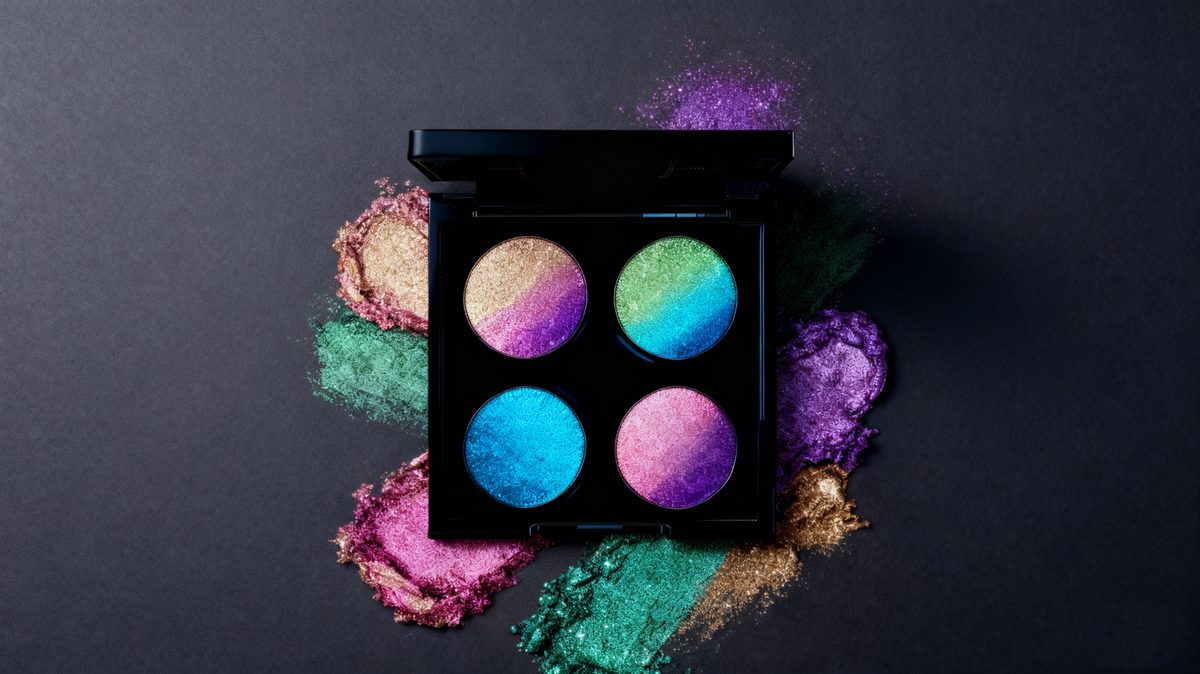 Duo-chrome eyeshadow palette example