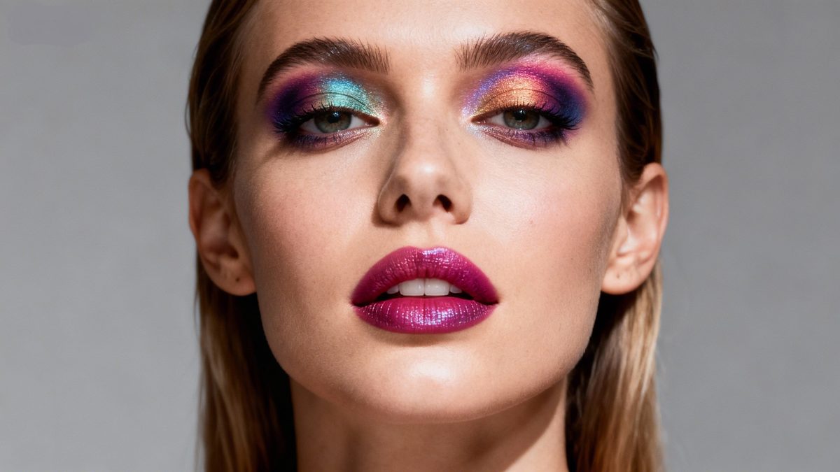 Glossy lip finish example
